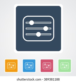 Square flat buttons icon of Volume Controller. Eps-10.