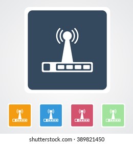 Square flat buttons icon of Wi-Fi. Eps-10.