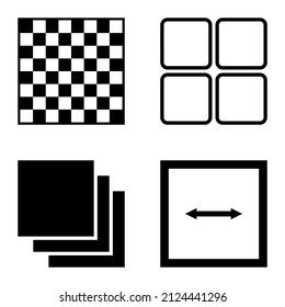 Icono plano cuadrado aislado en fondo blanco