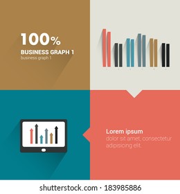 Square flat infographic template. Modern minimalistic diagram design.