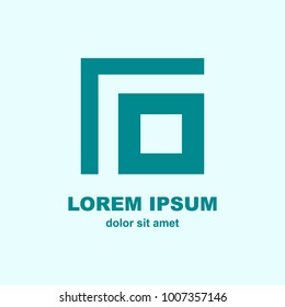 square flat logo design