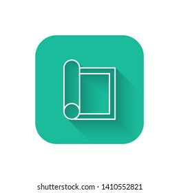 Square flat turquoise illustration with long shadow Planning Vector Icon