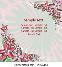 Square floral background with space for text