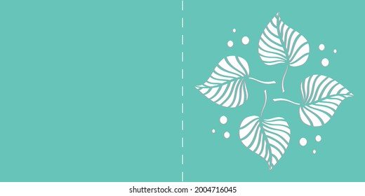 Viereckige Blumenkartenvektor-Schnittvorlage. Papierhandschablone.