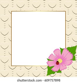 square floral festive frame. template for a photo or congratulation. vector illustration
