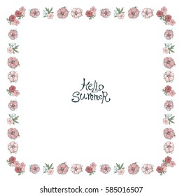 Square floral frame
