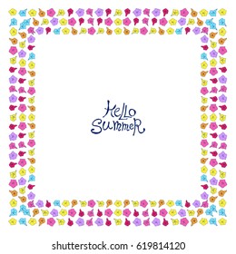 Square floral frame