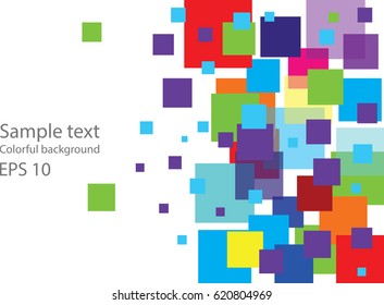 Square flow abstract colorful modern background, EPS 10
