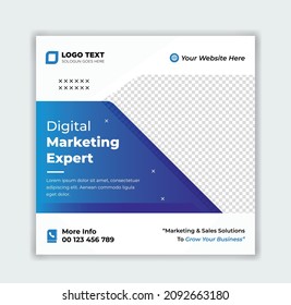 square flyer for social media post for promotional marketing