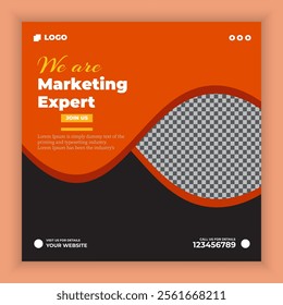 Square flyer template for professional business