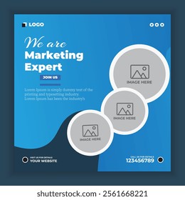 Square flyer template for professional business