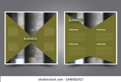 Square flyer template. Simple brochure design. Poster for business, education, advertisement, banner, ad banner.Green color. Vector illustration.
