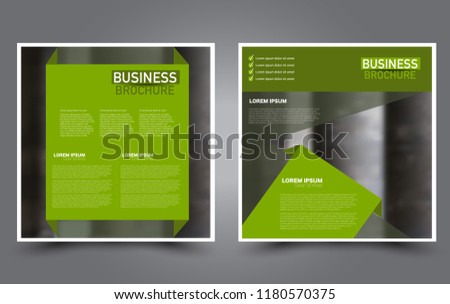 square flyer template simple brochure design stock vector royalty