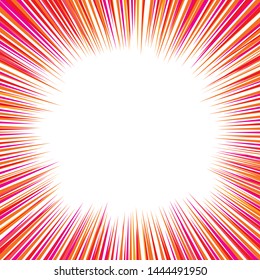 Square focused line, radiation only background. red background
