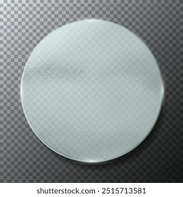 Textura acanalada del vidrio de la hoja cuadrada, vidrio esmerilado azul mate y gris transparente, efecto desenfocado. Fondo decorativo de vidriera. Vector Superficie ondulada de forma aislada rugosa. Superposición de plexiglás
