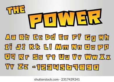 Square font set, strong, powerful, exciting and fun. Use to highlight text to make it eye-catching.
