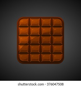 square food chocolate  icons, vector