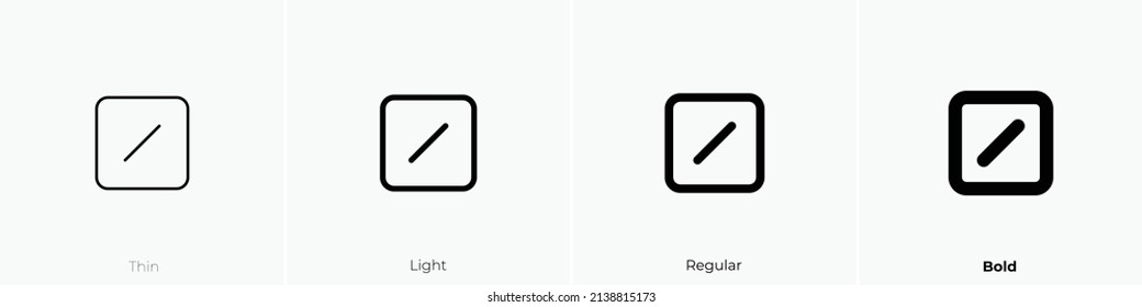 square forbid 2 icon. Thin, Light Regular And Bold style design isolated on white background