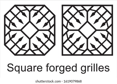 Square forged gratings for blacksmithing