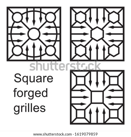 Square forged gratings for blacksmithing
