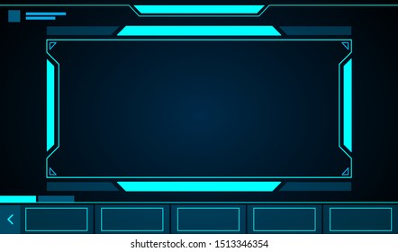 Square frame abstract technology future interface hud .