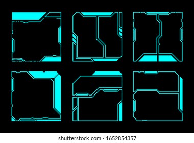 Square frame abstract technology future interface hud .