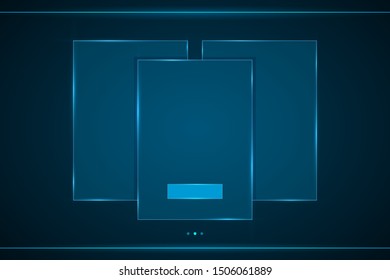 Square frame abstract technology interface hud .