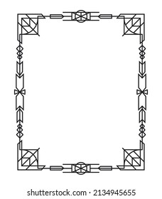 square frame art deco icon