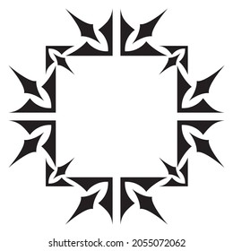quadratischer Rahmen auf schwarzem Vektorsymbol