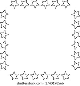 Square Frame Blackandwhite Doodle Stars On Stock Vector (Royalty Free ...