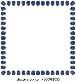 Square frame of blackberries.