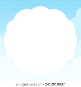 square frame with blue sky background