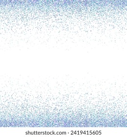 marco cuadrado de brillantes brillantes nevados azules