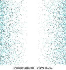 square frame of blue sparkles shining snow glitter