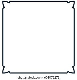 Square frame border banner vector vintage