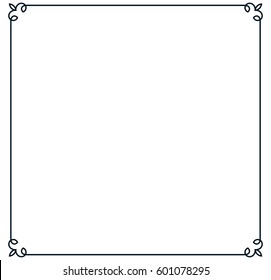 Square Frame Border Banner Vector Vintage