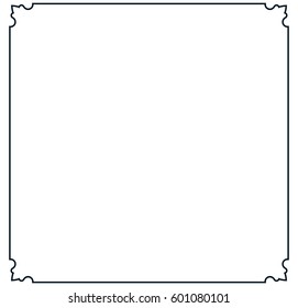 Square frame border banner vector vintage