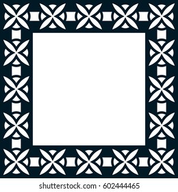 Square frame border vector vintage banner