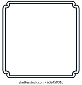 Square frame border vector vintage banner