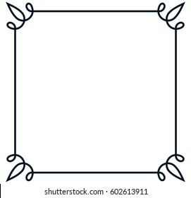 Square frame border vector vintage banner