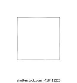 Square frame brush vector grunge paint watercolour ink