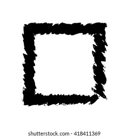 Square frame brush vector grunge paint watercolour ink