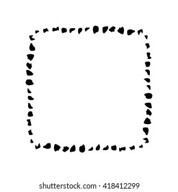 Square frame brush vector grunge paint watercolour ink