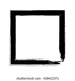 Square frame brush vector grunge paint watercolour ink