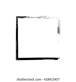 Square frame brush vector grunge paint watercolour ink