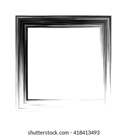 Square frame brush vector grunge paint watercolour ink