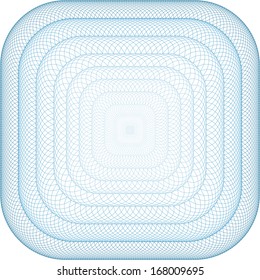 Square frame or button with rounded corners.