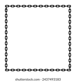 square frame, chain border frame graphic simple, square frame, art line frame