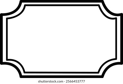 Square frame clip art design on plain white transparent isolated background for card, shirt, hoodie, sweatshirt, apparel, tag, mug, icon, poster or badge