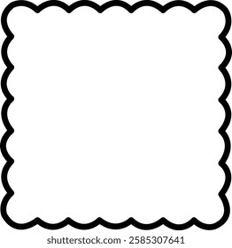 Square frame clip art design on plain white transparent isolated background for card, shirt, hoodie, sweatshirt, apparel, tag, mug, icon, poster or badge